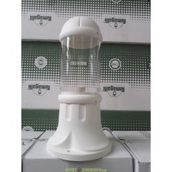Столб фонарный уличный Fumagalli SAURO 500 Е27 белый/прозрачный 0,5м