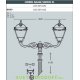 Уличный фонарь столб HOREB/ADAM SIMON 2L черный/прозрачный рассеиватель 4,15м