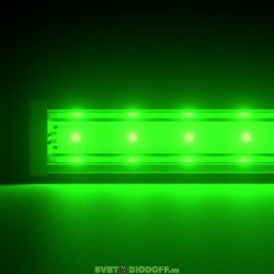 Светодиодный светильник фасадная подсветка Барокко 6Вт, ЗЕЛЕНЫЙ ПРОЗРАЧНЫЙ, IP67, 300мм