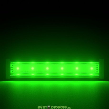 Светодиодный светильник фасадная подсветка Барокко 12Вт, ЗЕЛЕНЫЙ ПРОЗРАЧНЫЙ, IP67, 300мм