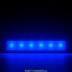 Светодиодный светильник фасадная подсветка Барокко 6Вт, СИНИЙ МАТОВЫЙ, IP67, 300мм