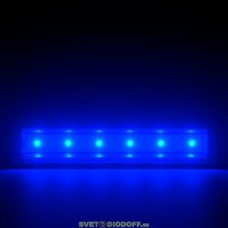 Светодиодный светильник фасадная подсветка Барокко 6Вт, СИНИЙ МАТОВЫЙ, IP67, 300мм