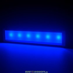 Светодиодный светильник фасадная подсветка Барокко 12Вт, СИНИЙ МАТОВЫЙ, IP67, 300мм