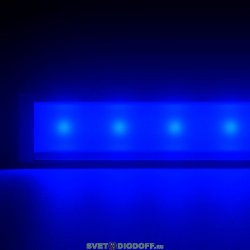Светодиодный светильник фасадная подсветка Барокко 12Вт, СИНИЙ МАТОВЫЙ, IP67, 600мм