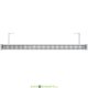 Архитектурный светодиодный светильник Барокко Оптик 40Вт, линза 10х65 градусов, ЗЕЛЕНЫЙ, IP67, 1000мм