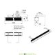 Архитектурный светодиодный светильник Барокко Оптик 40Вт, линза 15 градусов, ЗЕЛЕНЫЙ, IP67, 1000мм