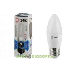 Лампа светодиодная  ЭРА LED smd B35-7w-860-E27 6000К