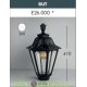 Светильник садовый опора 600мм металл, светильник ANNA (Италия) черный/прозрачный 0,9м