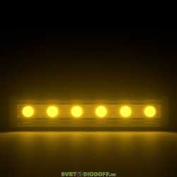 Архитектурный светодиодный светильник Барокко Оптик 12Вт, линза 10 градусов, ЯНТАРНЫЙ, IP67, 300мм