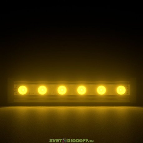 Архитектурный светодиодный светильник Барокко Оптик 12Вт, линза 25 градусов, ЯНТАРНЫЙ, IP67, 300мм