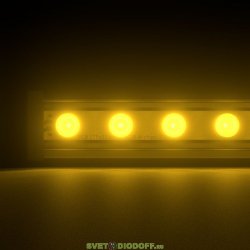 Архитектурный светодиодный светильник Барокко Оптик 18Вт, линза 10 градусов, ЯНТАРНЫЙ (желтый), IP67, 900мм