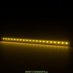 Архитектурный светодиодный светильник Барокко Оптик 20Вт, линза 10 градусов, ЯНТАРНЫЙ (желтый), IP67, 1000мм