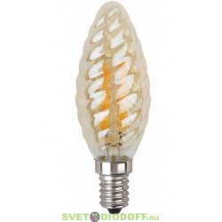 Лампа светодиодная Филамент (золотая колба) ЭРА F-LED BTW-5w-827-E14 gold 2700К