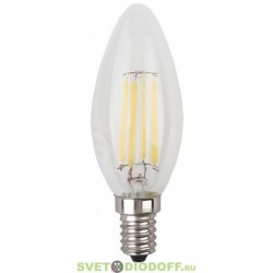 Лампа светодиодная Свеча филамент для хрустальных люстр ЭРА F-LED B35-7w-827-E14 2700К