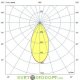 Архитектурный светодиодный светильник Барокко Оптик 40Вт, линза 50 градусов, ЯНТАРНЫЙ (желтый), IP67, 1000мм