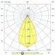 Архитектурный светодиодный светильник Барокко Оптик 48Вт, линза 10х65 градусов, ЯНТАРНЫЙ (желтый), IP67, 1200мм