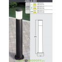 Светильник светодиодный тротуарный 6Вт, Fumagalli AMELIA 800, чёрный, опал, 1xE27 LED-FIL с лампой 800Lm, 4000К