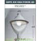Столб фонарный EKTOR 3000/BEPPE 400 серый, прозр., LED-HIP с лампой 5000Lm, 4000К, 3,65м.п.
