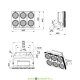 Мощный светодиодный прожектор мачтовый Плазма D BOX 600Вт, 102600Лм, 5000К Яркий дневной, оптика 90° градусов, IP67