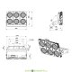 Мощный светодиодный прожектор мачтовый Плазма D ЭКСТРА 600Вт, 109800Лм, 5000К Яркий дневной, оптика 90° градусов, IP67
