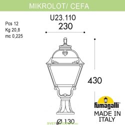Светильник на подставке MIKROLOT/CEFA черный, матовый, 1xE27 LED-FIL с лампой 800Lm, 2700К