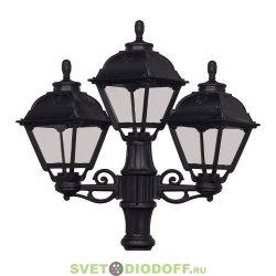 Уличный фонарь столб Fumagalli Ricu Bisso/Cefa 2L черный/прозрачный 2,17м