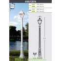 Уличный фонарь столб Fumagalli Gigi/Cefa белый/прозрачный 2,11м 1xE27 LED-FIL с лампой 800Lm, 2700К