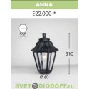 Венчающий светильник ANNA Fumagalli черный/прозрачный рассеиватель 1xE27 LED-FIL с лампой 800Lm, 2700К