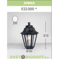 Венчающий светильник ANNA Fumagalli белый/прозрачный рассеиватель 1xE27 LED-FIL с лампой 800Lm, 2700К