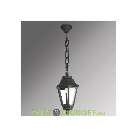 Уличный подвесной светильник Fumagalli Sichem/Anna черный, прозрачный 1xE27 LED-FIL с лампой 800Lm, 2700К