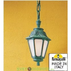 Уличный подвесной светильник Fumagalli Sichem/Anna черный, прозрачный 1xE27 LED-FIL с лампой 800Lm, 4000К