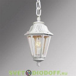 Уличный подвесной светильник Fumagalli Sichem/Anna белый, прозрачный 1xE27 LED-FIL с лампой 800Lm, 4000К