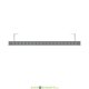 Линейный фасадный светодиодный светильник Барокко ОПТИК 40Вт, 1000мм, 4400Лм, 5000К линза 90°