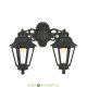Уличный настенный светильник Fumagalli Porpora/Anna черный, матовый 2xE27 LED-FIL с лампами 800Lm, 4000К