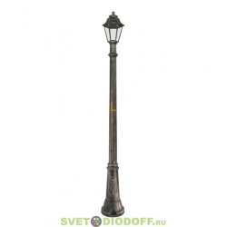 Столб фонарный уличный Fumagalli GIGI/ANNA античная бронза, прозрачный, 2,03м.п. 1xE27 LED-FIL с лампой 800Lm, 2700К