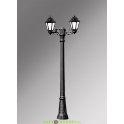 Столб фонарный садовый уличный Fumagalli Gigi Bisso/Anna 2L черный, матовый 2,09м 2xE27 LED-FIL с лампами 800Lm, 2700К
