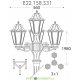 Столб фонарный уличный Fumagalli Gigi Bisso/Anna 3+1 античная бронза, матовый 2,3м 4xE27 LED-FIL с лампами 800Lm, 4000К