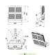 Промышленный светодиодный прожектор Плазма S 400Вт, 62800Лм, 4000К дневной, оптика 155×70°, IP67