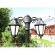 Столб фонарный уличный Fumagalli Ricu Bisso/Anna DN черный/прозрачный 2,13м 1xE27 LED-FIL с лампами 800Lm, 4000К