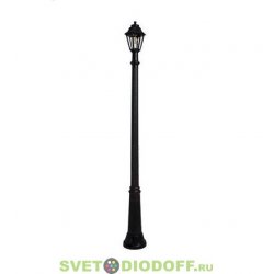Столб фонарный уличный Fumagalli Ricu Anna черный/прозрачный 2,38м 1xE27 LED-FIL с лампами 800Lm, 2700К