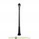 Столб фонарный уличный Fumagalli Ricu Anna черный/опал 2,38м 1xE27 LED-FIL с лампами 800Lm, 2700К
