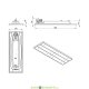 Светильник торговый Маркет Плано 80Вт, 13500Лм, 4000К дневной, оптика 40×95°, Трек, 582×194×94мм