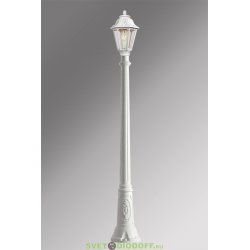 Столб фонарный уличный Fumagalli Artu/Anna белый, прозрачный 1,82м 1xE27 LED-FIL с лампой 800Lm, 2700К