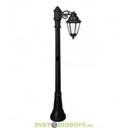 Столб фонарный уличный Fumagalli Artu Bisso/Anna DN черный, прозрачный 1.63м 1xE27 LED-FIL с лампами 800Lm, 4000К