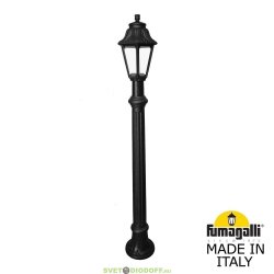 Светильник уличный столб FUMAGALLI ALOE/ANNA черный/матовый 1,4м. 1xE27 LED-FIL с лампой 800Lm, 2700К