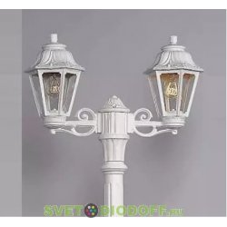Светильник уличный FUMAGALLI ALOE BISSO/ANNA 2L белый/ прозрачный плафон 1.5м. 2xE27 LED-FIL с лампой 800Lm, 2700К