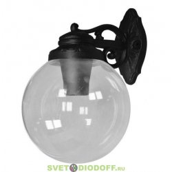 Уличный настенный светильник Fumagalli Bisso/GLOBE 250 черный, прозрачный