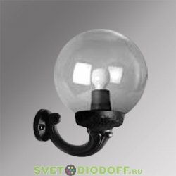 Уличный настенный светильник Fumagalli Ofir/GLOBE 250 черный, прозрачный