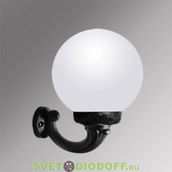 Уличный настенный светильник Fumagalli Ofir/GLOBE 250 черный, молочный (вверх или вниз)