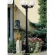 Столб фонарный уличный Fumagalli Ricu Bisso/GLOBE 250 3L античная бронза, шар молочный 2,35м